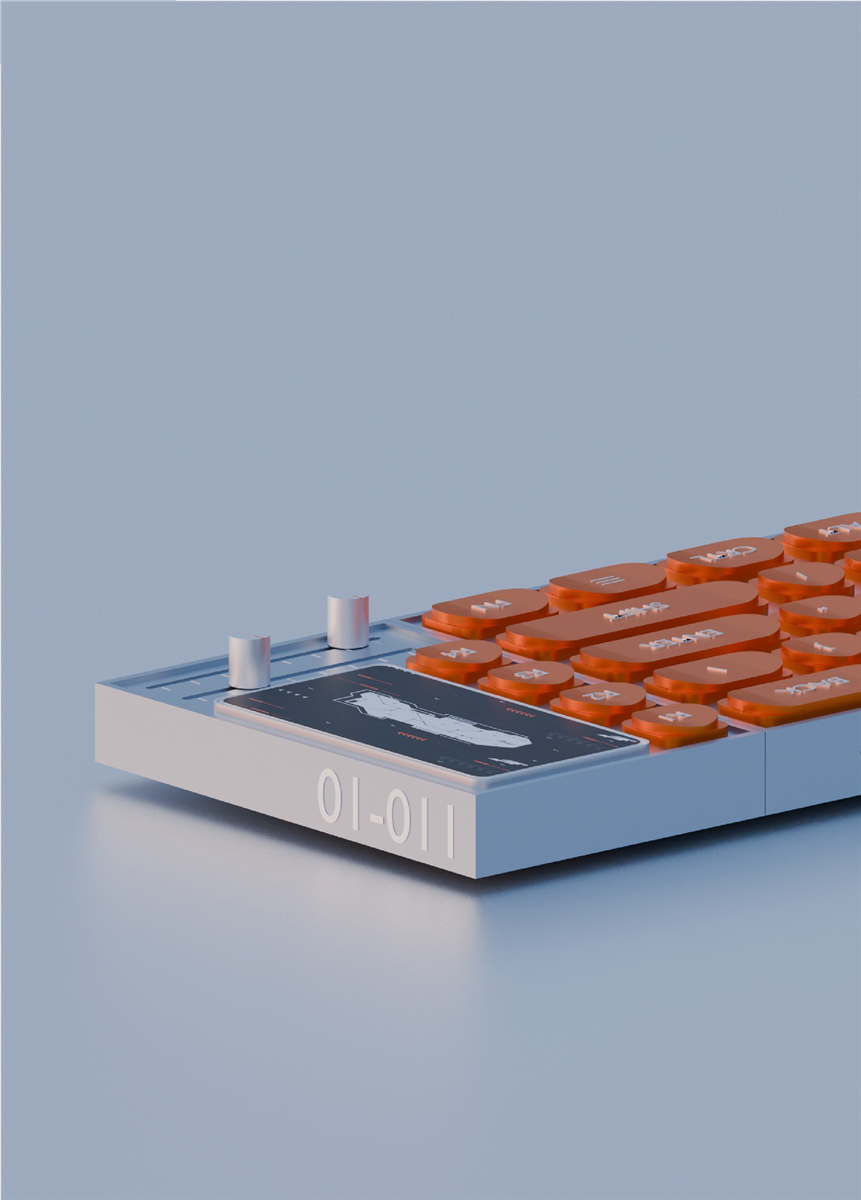 3D model keyboard render