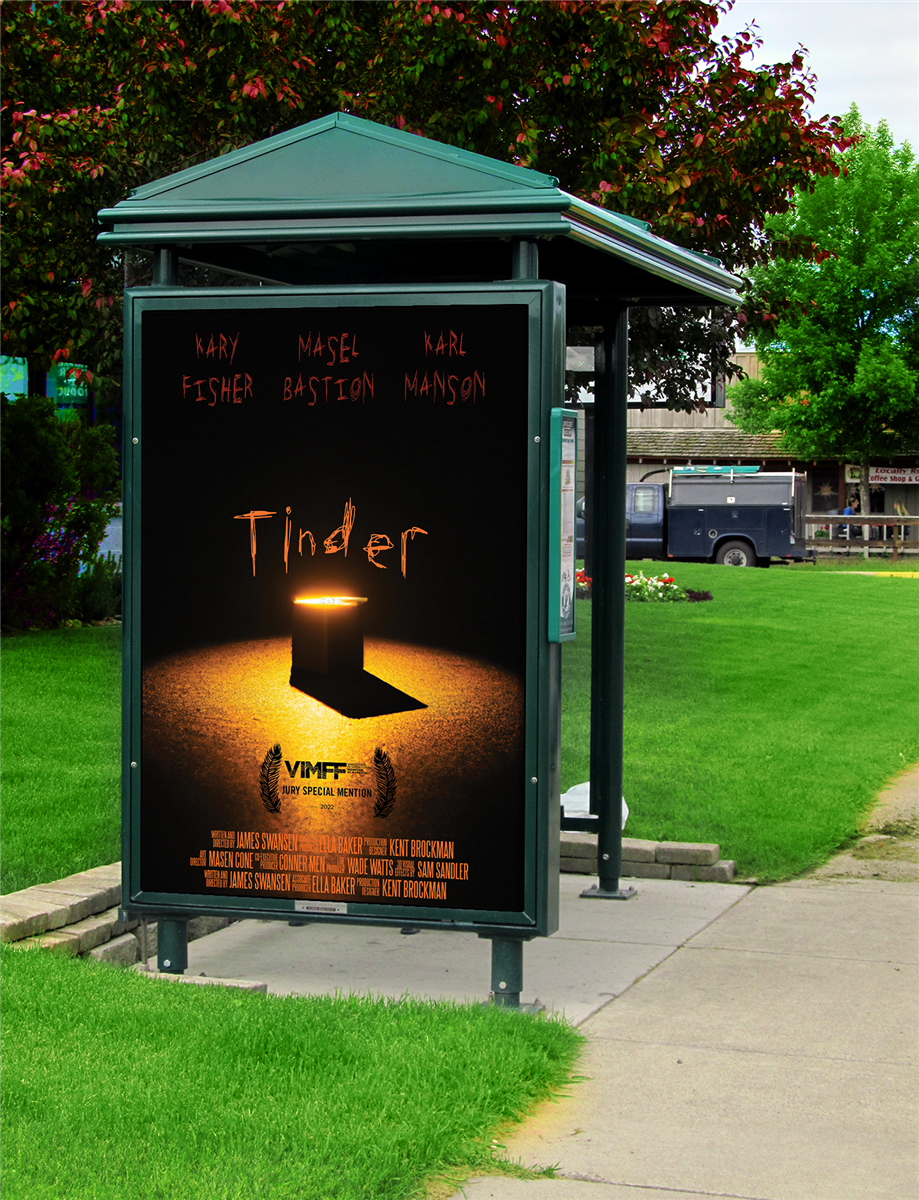 Tinder poster bus stop mockup